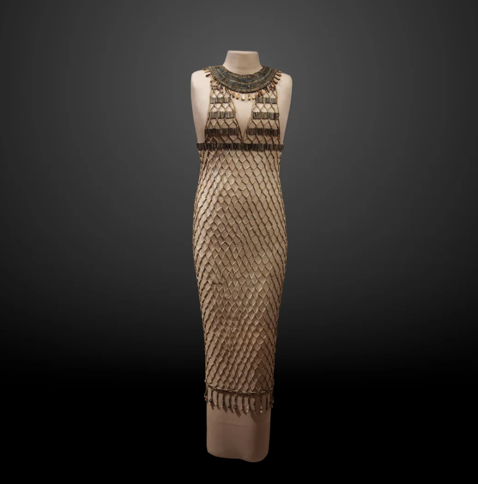 ancient egyptian beadnet dress